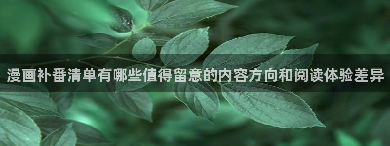 漫画岛网站入口导航:漫画补番清单有哪些值得留意的内容方向和阅读体验差异