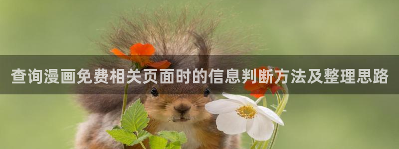 漫画岛漫画专题:查询漫画免费相关页面时的信息判断方法及整理思路